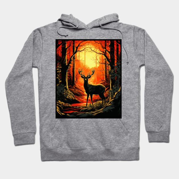 Deer In The Forest Hoodie by OscarVanHendrix